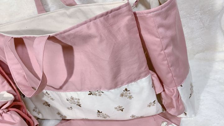 入園入学 バッグオーダー受け付け オーダー専用 花柄 フリル バッグ