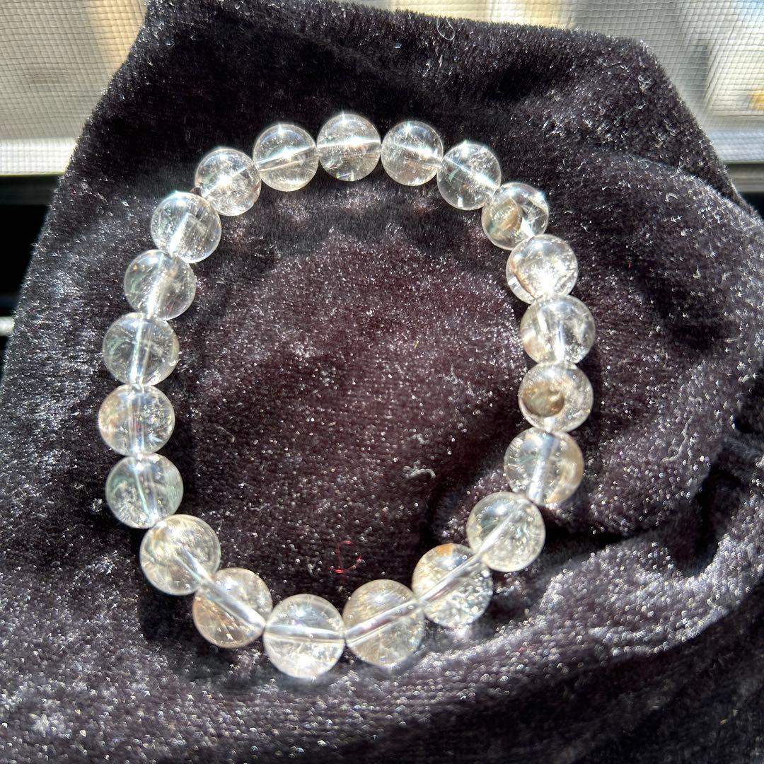 天然石　プラチナルチル　8ミリ　内径約16㌢