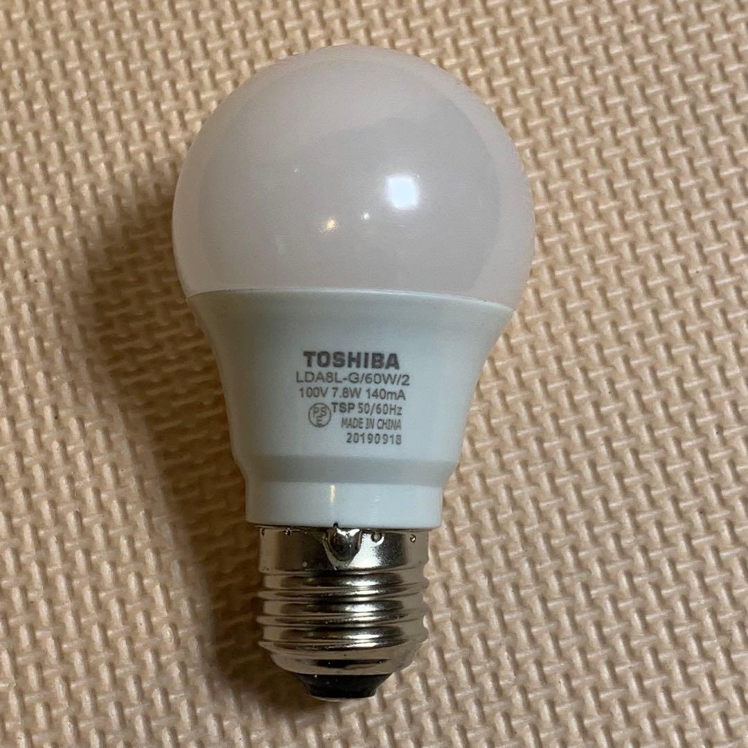 TOSHIBA LDA8L-G/60W/2 E26口金 LED電球 10個