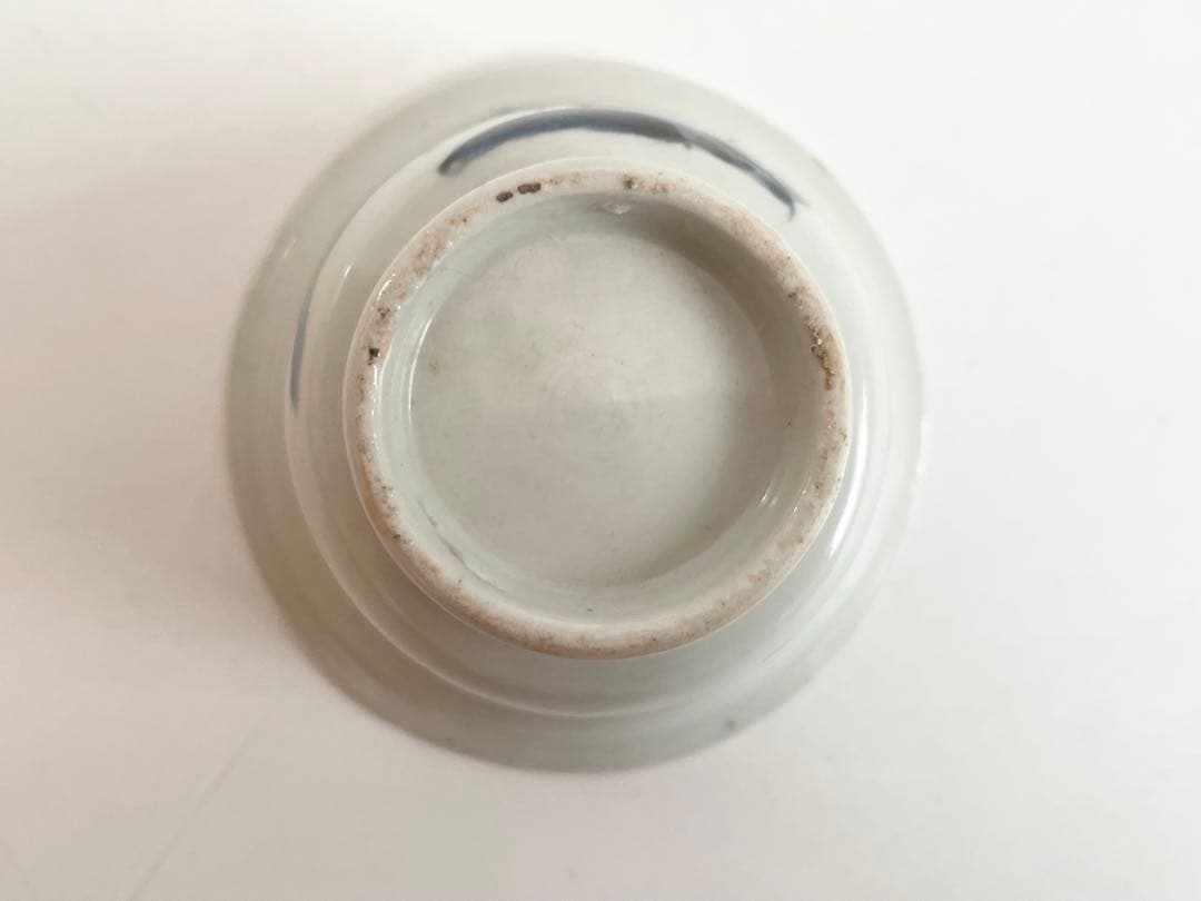 骨董　アンティーク　古伊万里　染付　楼閣文様　端反　蕎麦猪口　カップ