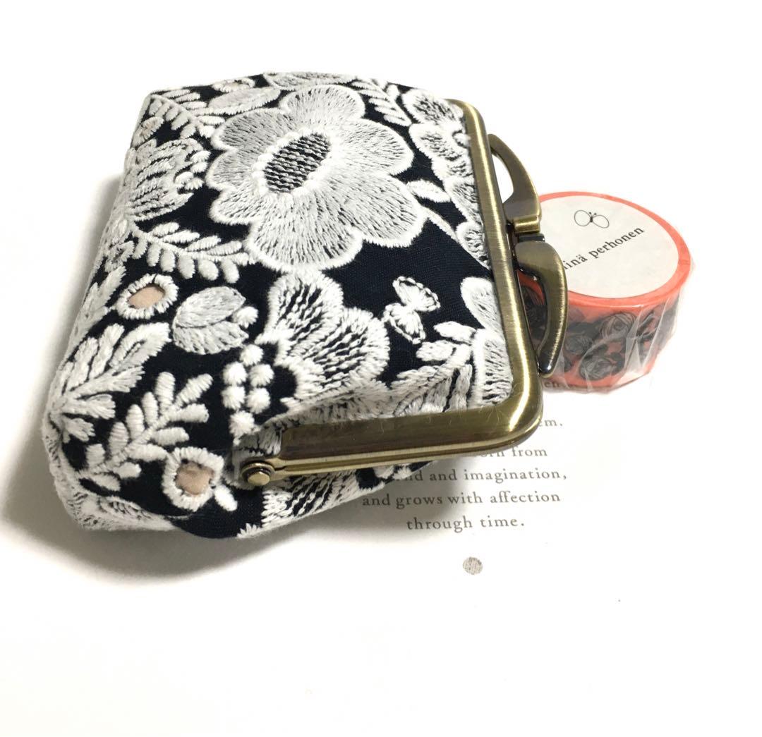 ミナペルホネン⚮̈親子がま口smile flower スマイルフラワー お財布