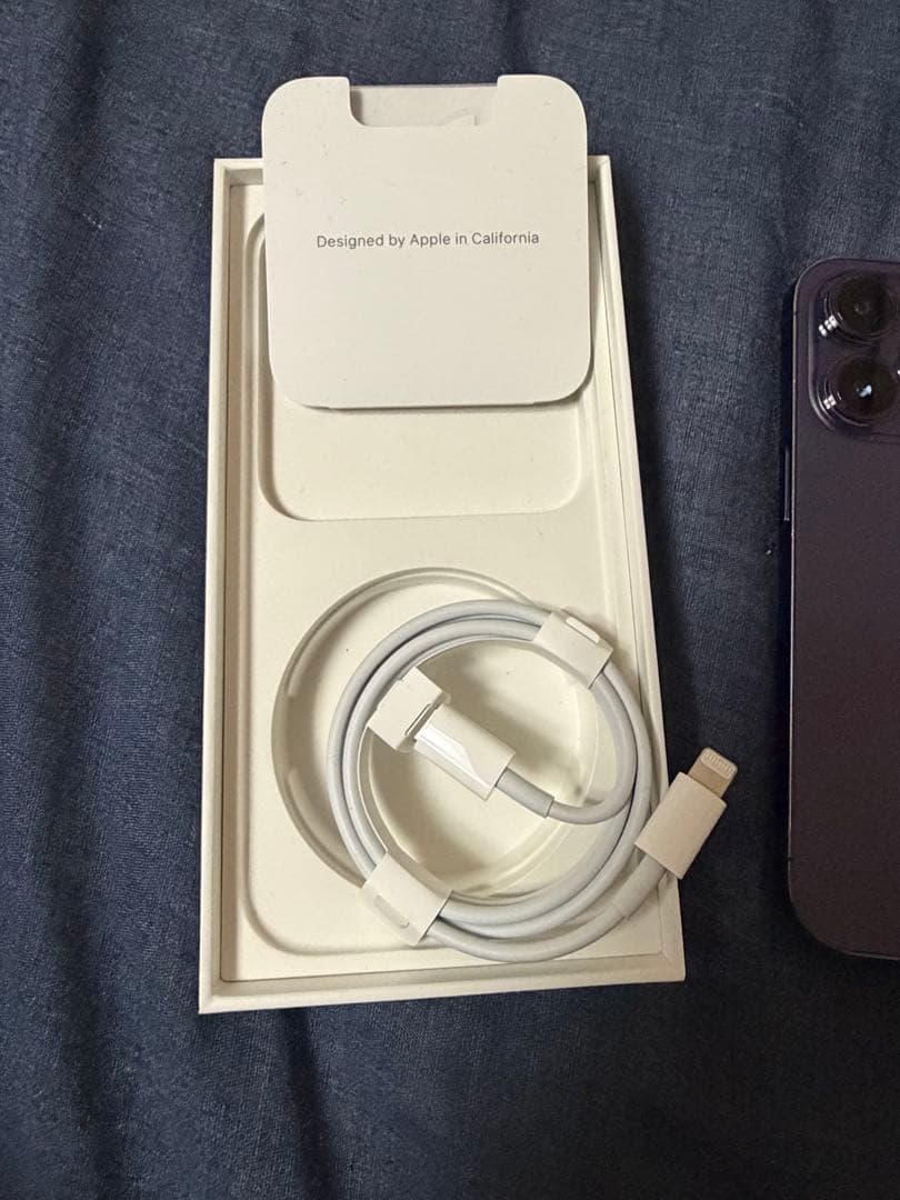 Apple iPhone 14 Pro ディープパープル 本体　割れなし