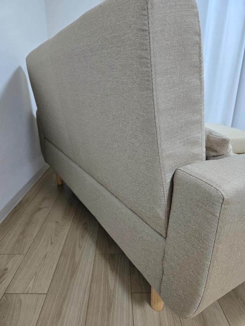 【ほぼ無料・送料のみ】ソファ 2人掛け 幅146.5cm・足置き