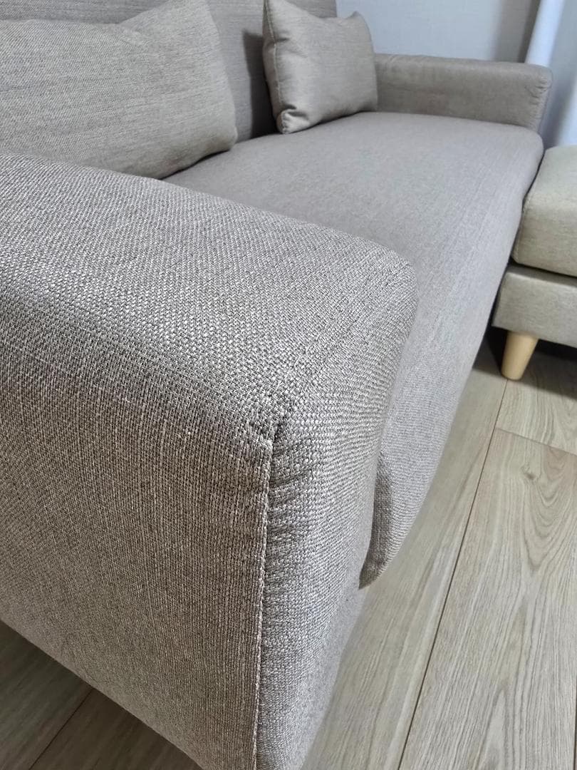 【ほぼ無料・送料のみ】ソファ 2人掛け 幅146.5cm・足置き