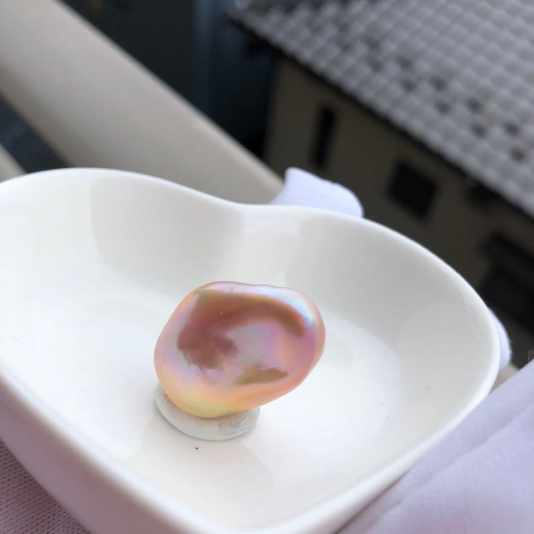 本真珠　虹色　淡水バロックパール　ネックレス　オーダーページMR43