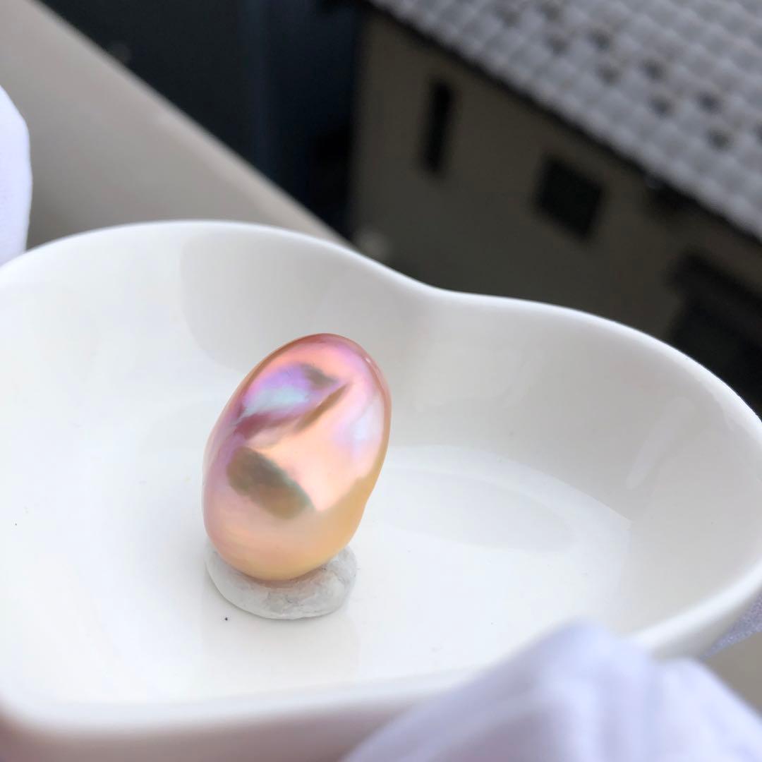 本真珠　虹色　淡水バロックパール　ネックレス　オーダーページMR43