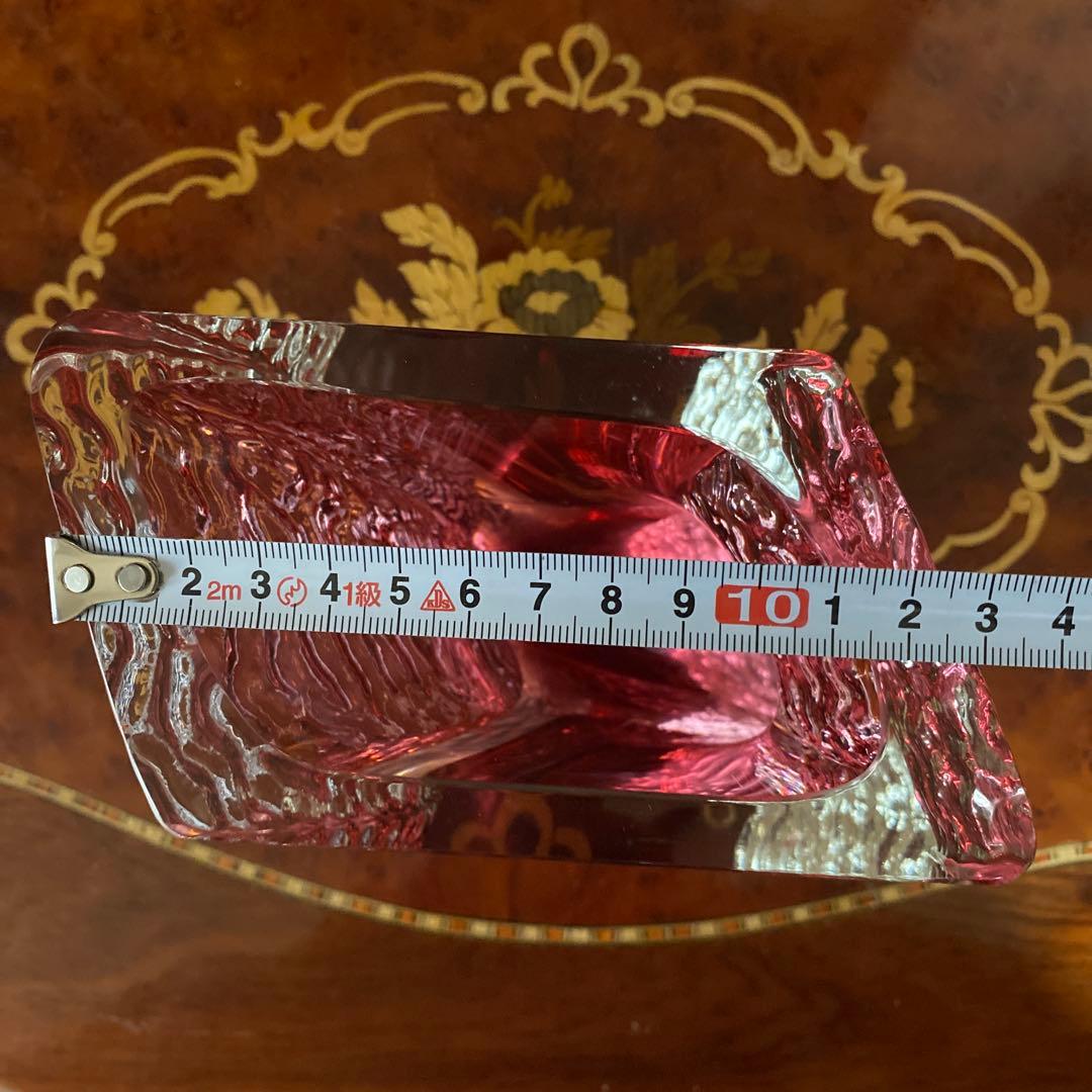 KAITO　イタリア製　ムラーノ　花瓶　フラワー ベース 置物　赤