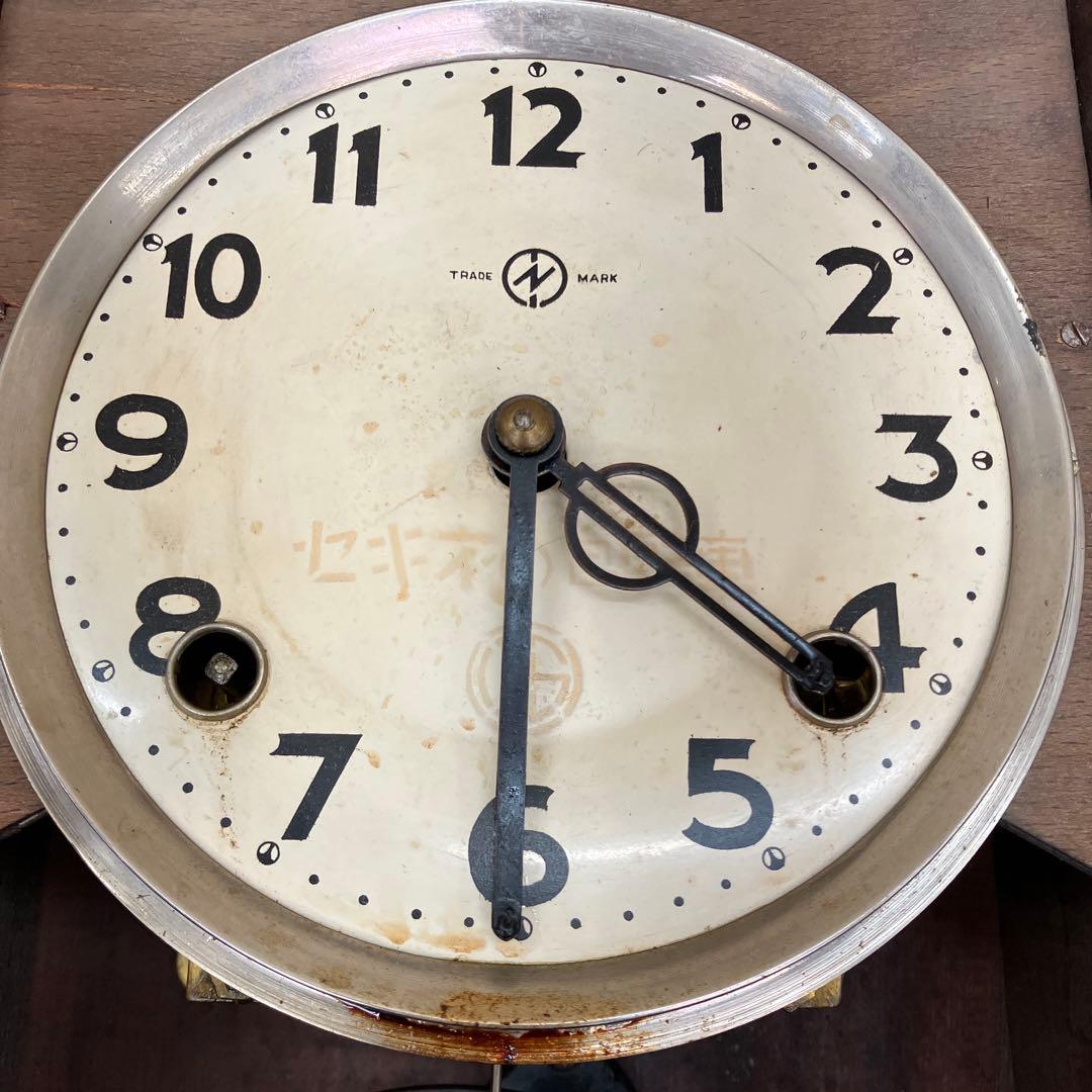 E-2 ジャンク品 アンティーク 振り子時計 ゼンマイ式 壁掛け時計