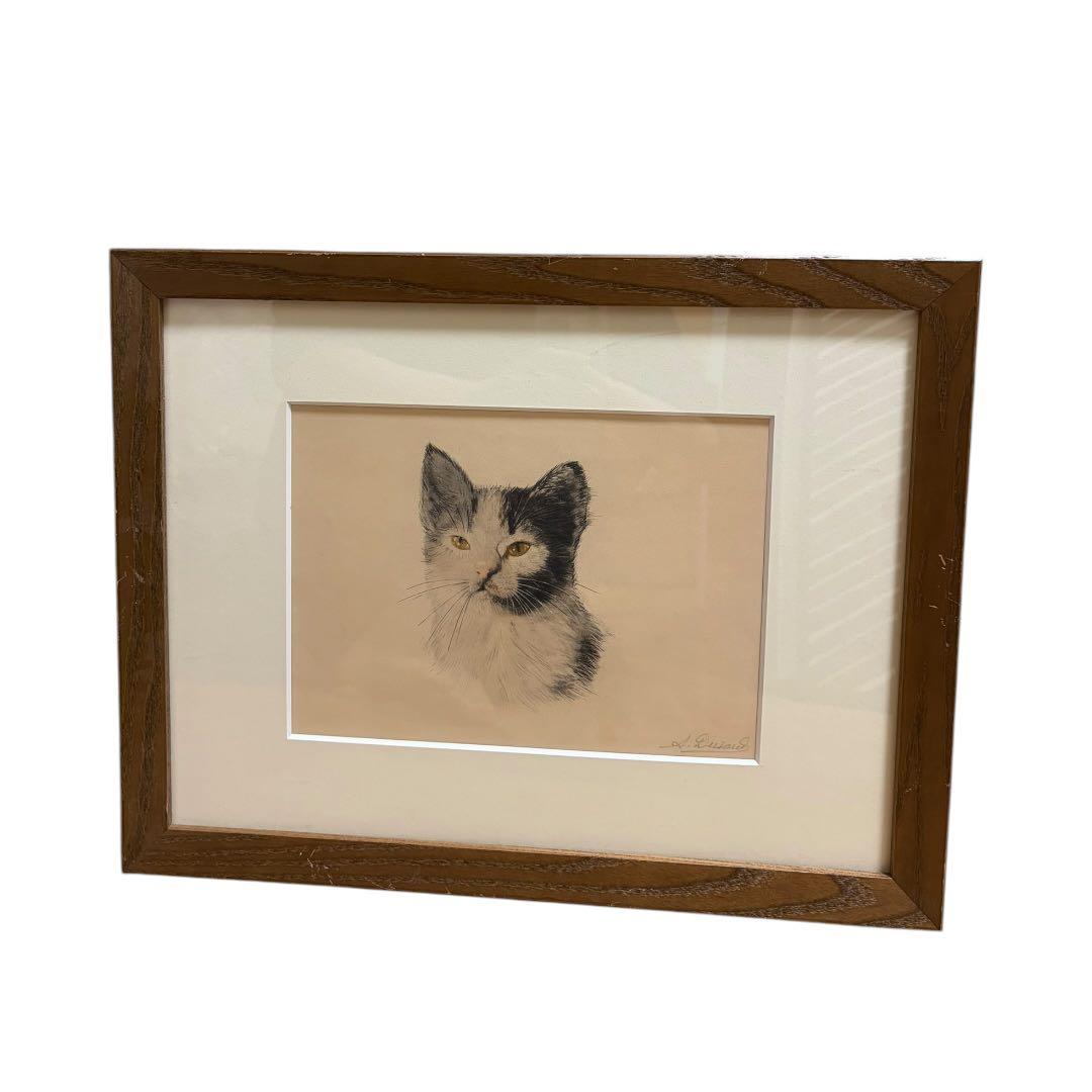 猫の肖像画 2点セット