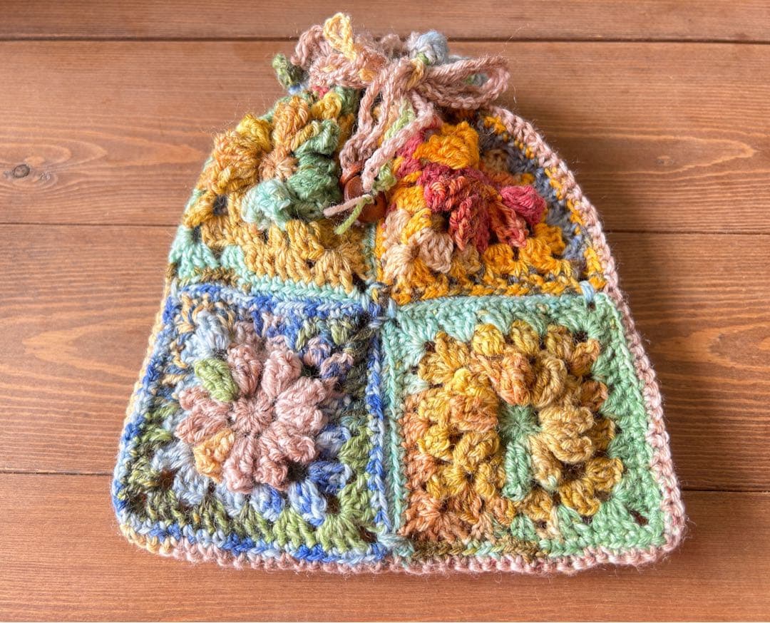 旅するお花ポコポコ巾着