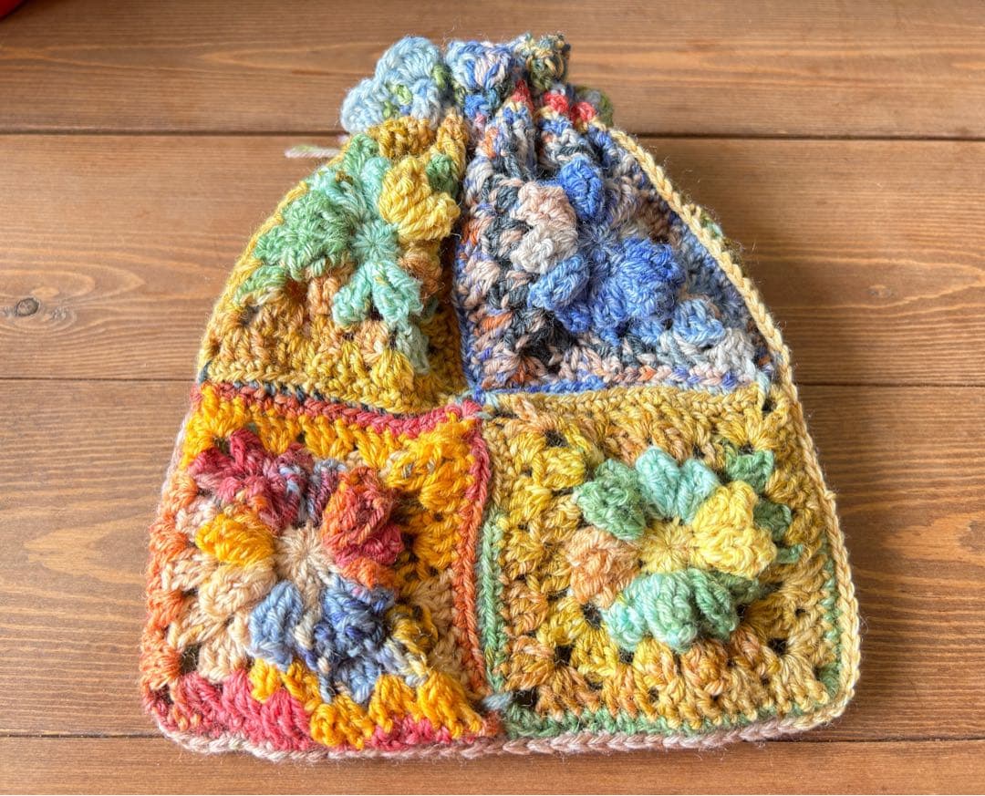 旅するお花ポコポコ巾着