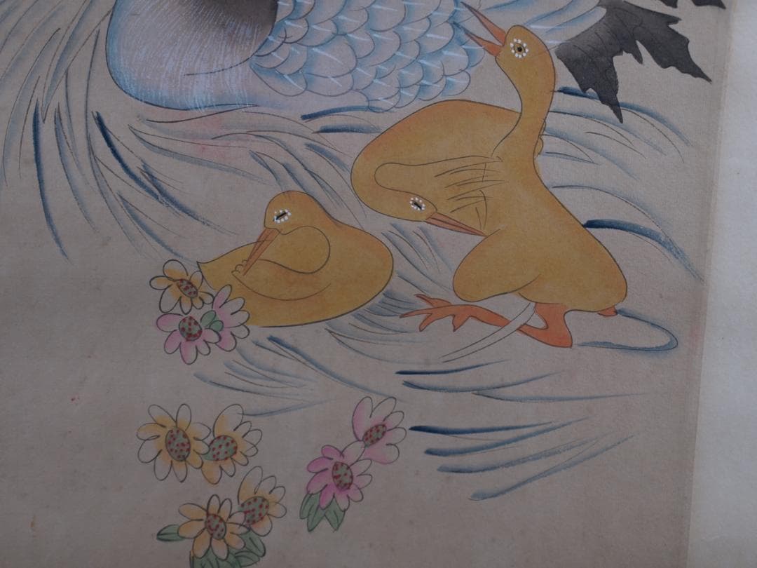 骨董市仕入れ品　中国近時代 掛軸　　肉筆保証　 DE634C8-3