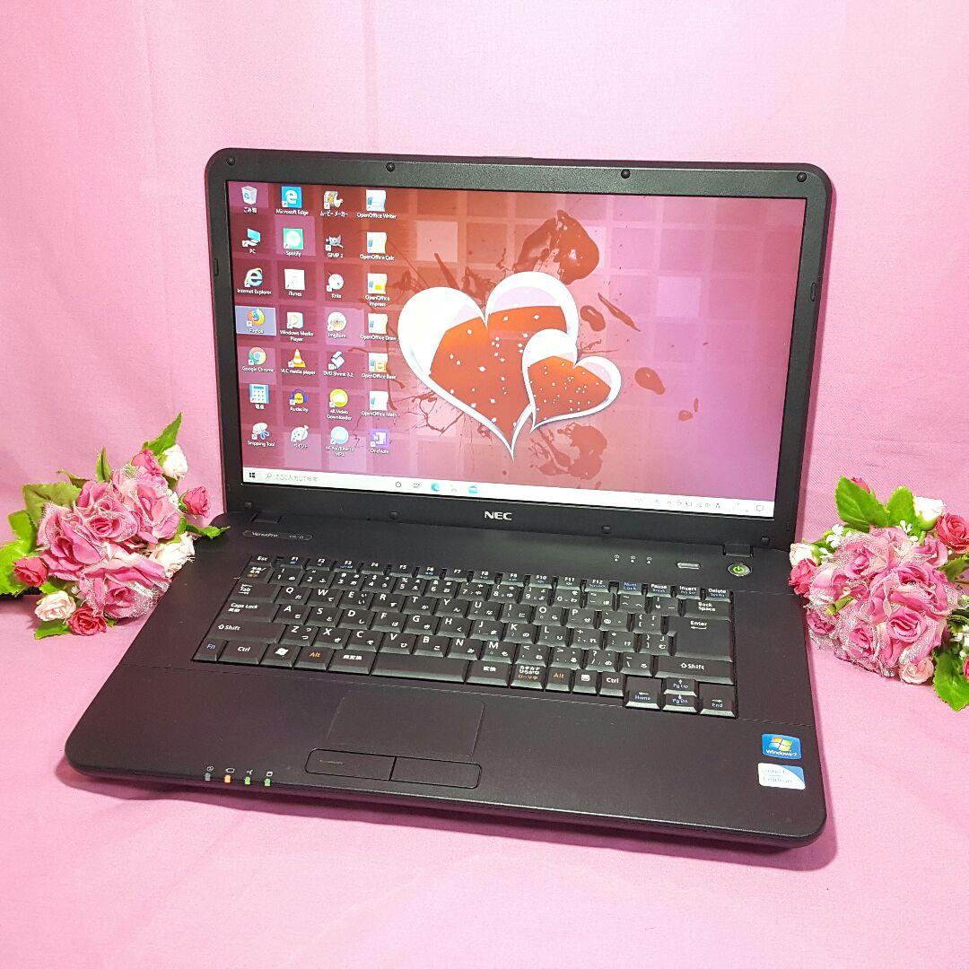 最新Windows10❥NEC❥ブラック❥画像編集❥Wi-Fi/Office