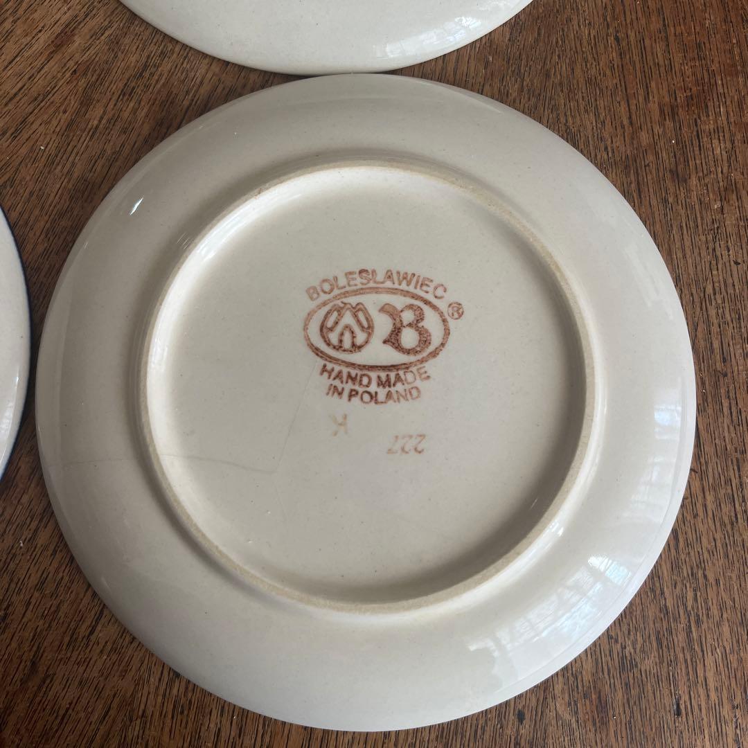BOLESLAWIEC Poland 皿 16cm 4枚セット