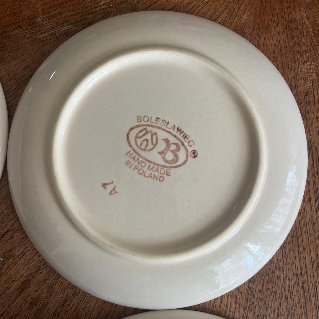 BOLESLAWIEC Poland 皿 16cm 4枚セット