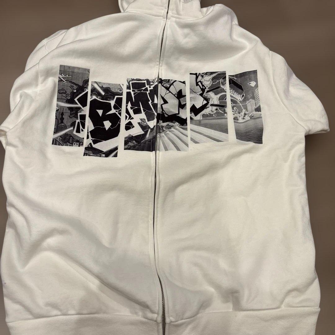 【L】SKY-HI スカイハイ スプリット ジップパーカー ホワイト White