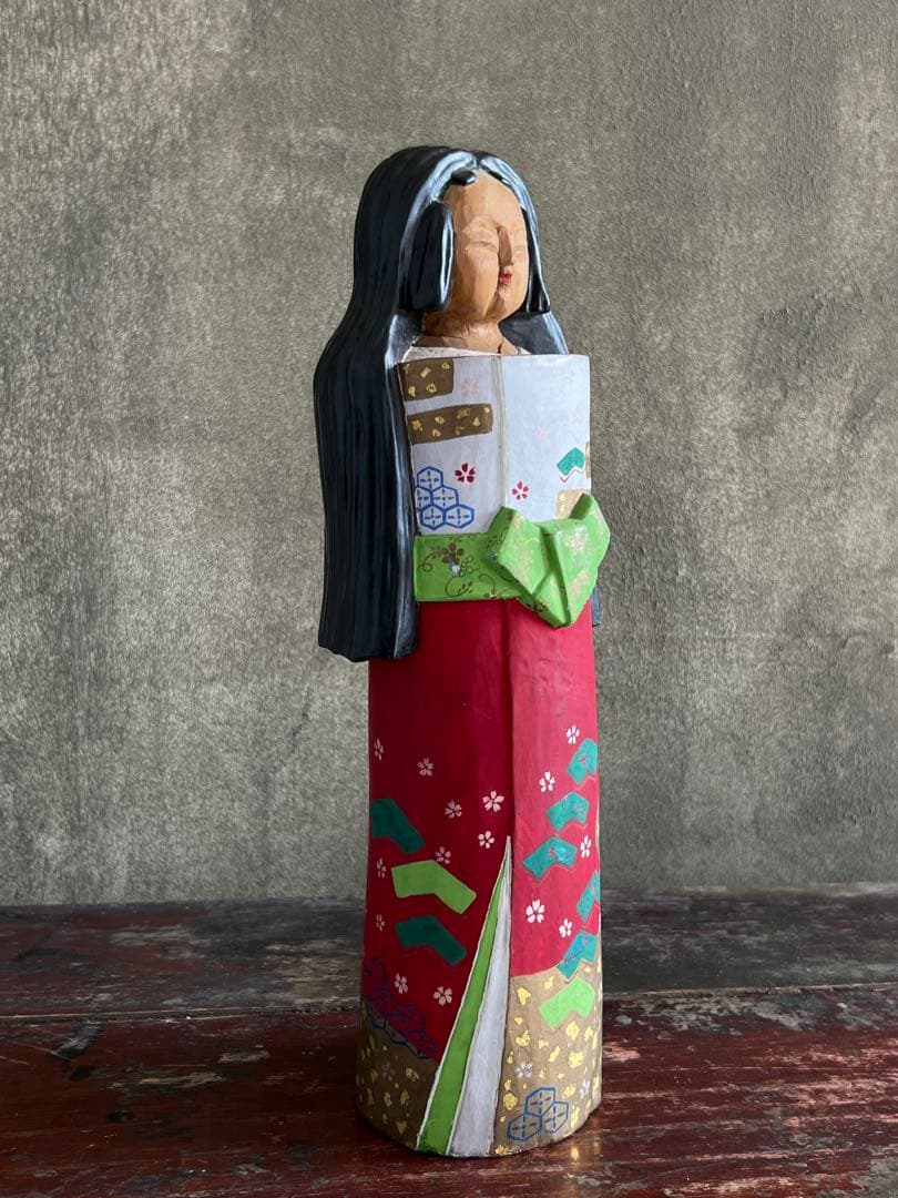 木彫 一刀彫 立ち雛人形／雛祭り 桃の節句 奈良一刀彫 井波彫刻 伝統工芸 民藝