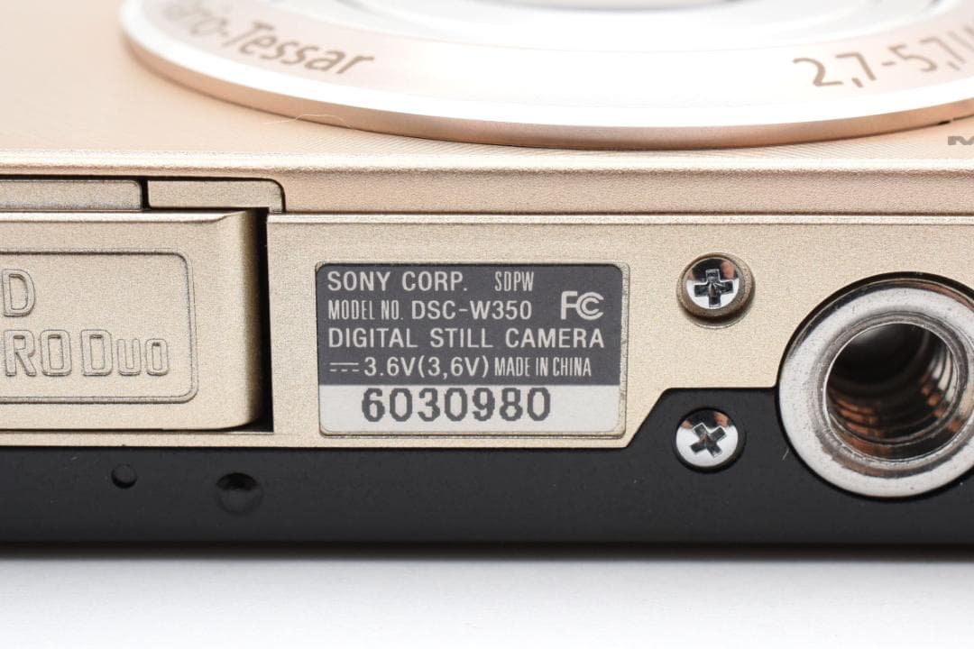 【極美品】SONY Cyber-shot DSC-W350　ゴールド　新品級！