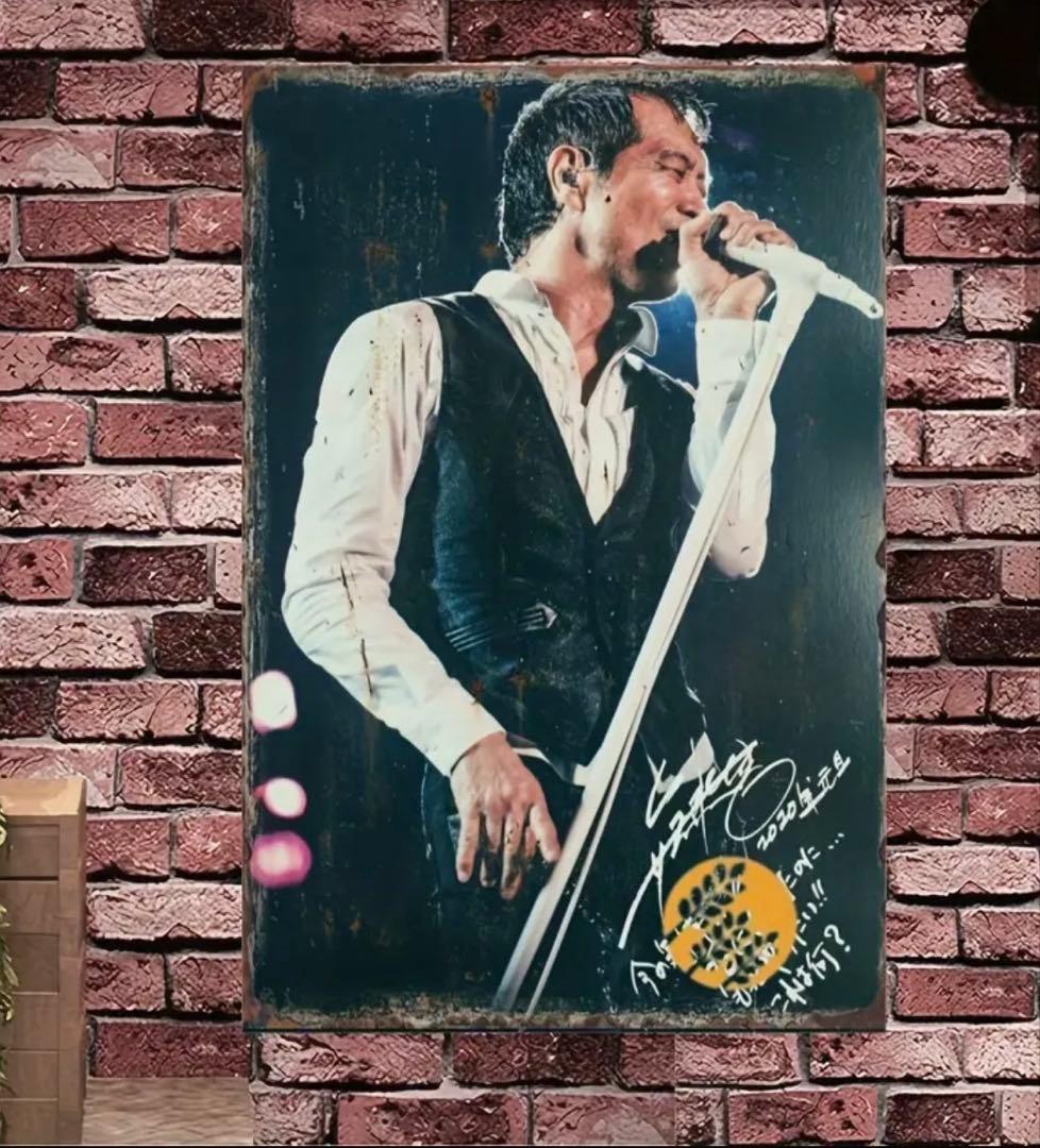 サイン入りライブパフォーマンス写真、矢沢永吉