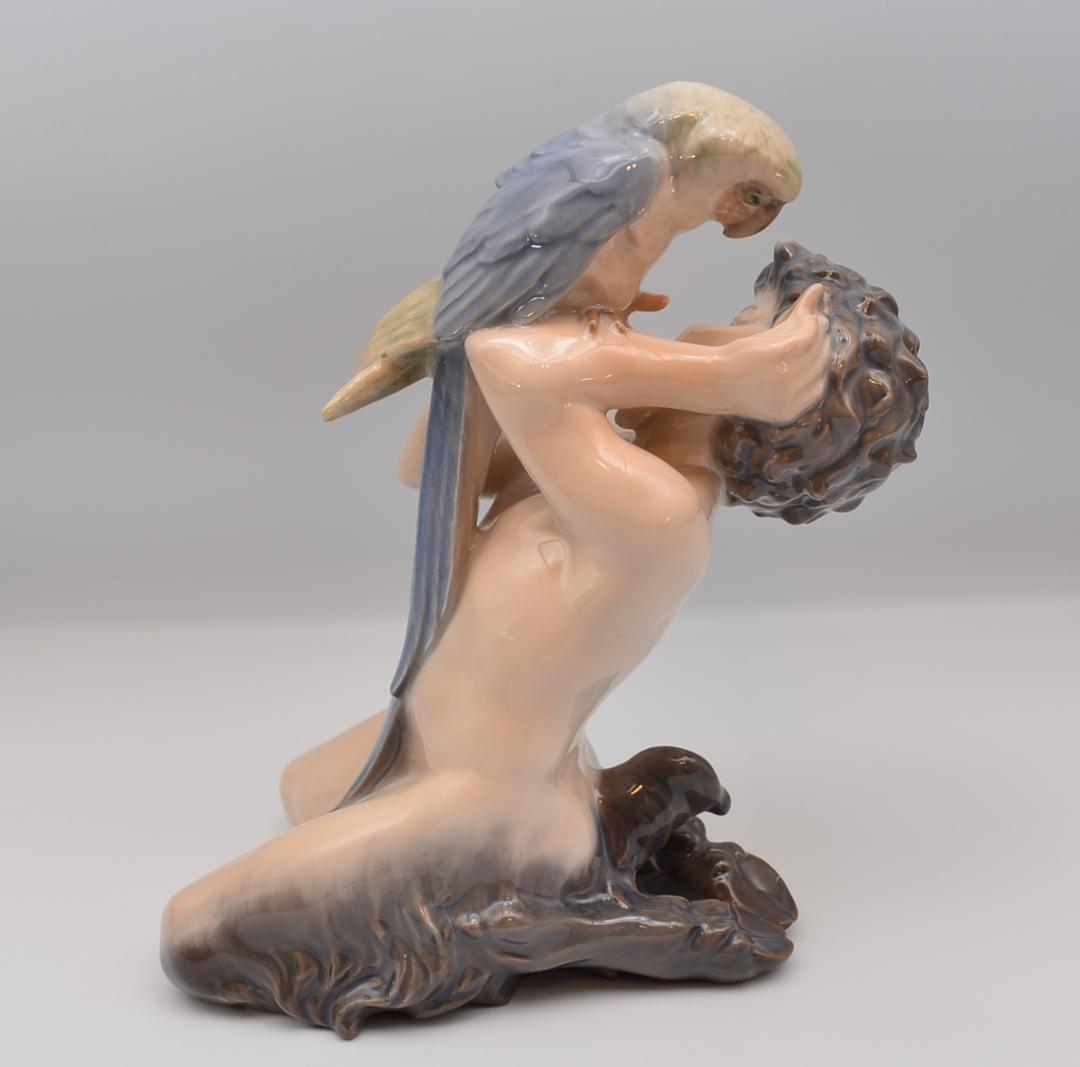 牧神とオウム　＃752　★ロイヤルコペンハーゲン　デンマーク　レア　ヴィンテージ