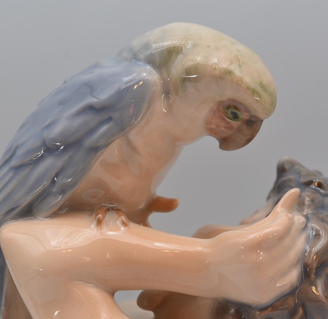 牧神とオウム　＃752　★ロイヤルコペンハーゲン　デンマーク　レア　ヴィンテージ