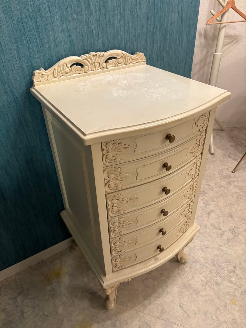 アイボリー クラシックスタイル チェスト 6段