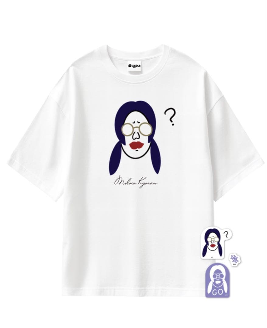 狂蘭メロコ【おでかけSTYLE】名言イラストTシャツ＆ステッカーセット