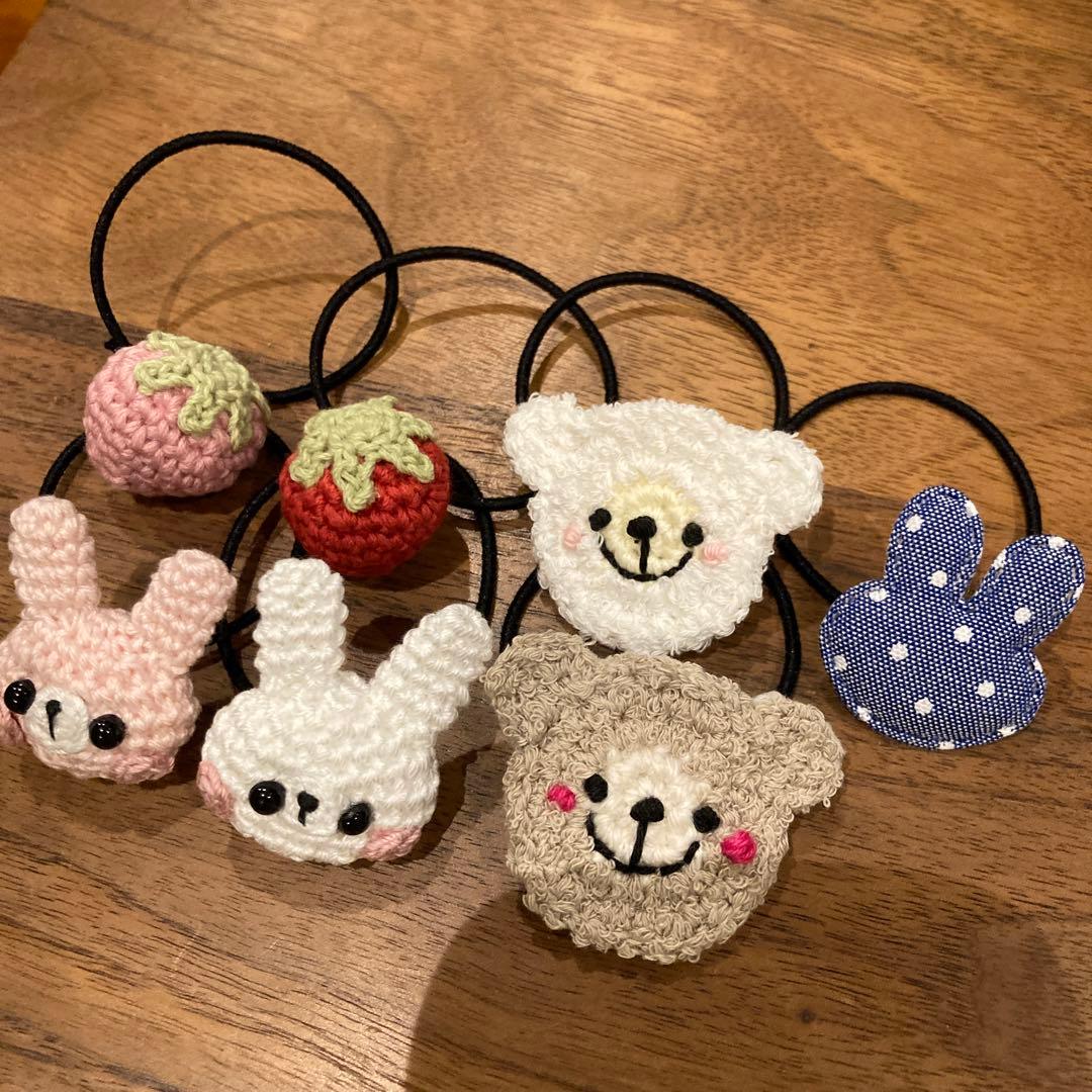 クマ様ご確認用☆ハンドメイド　ヘアゴム