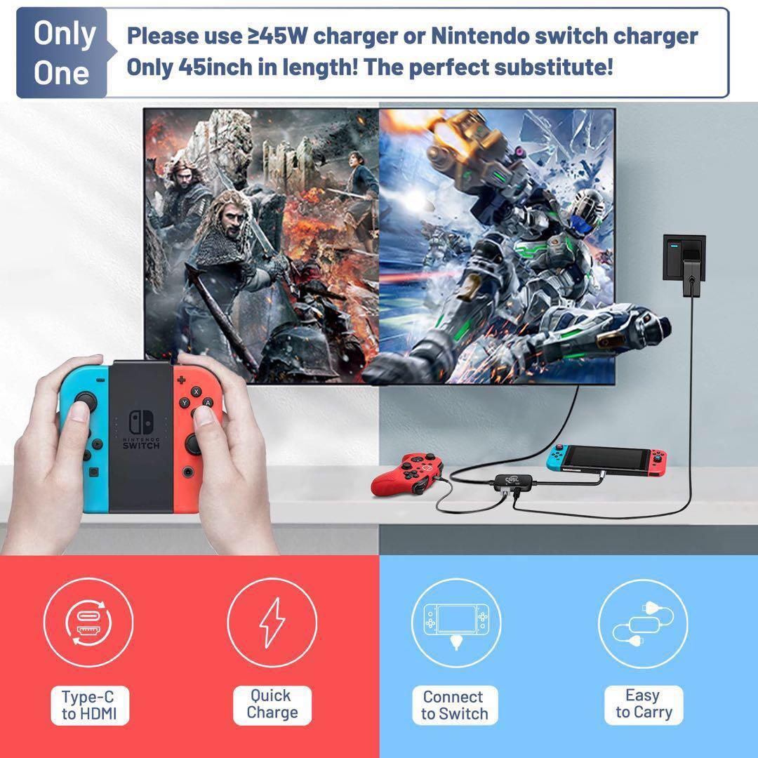 ミニスイッチドック 任天堂用 ポータブル TV ドッキングステーション ゲーム