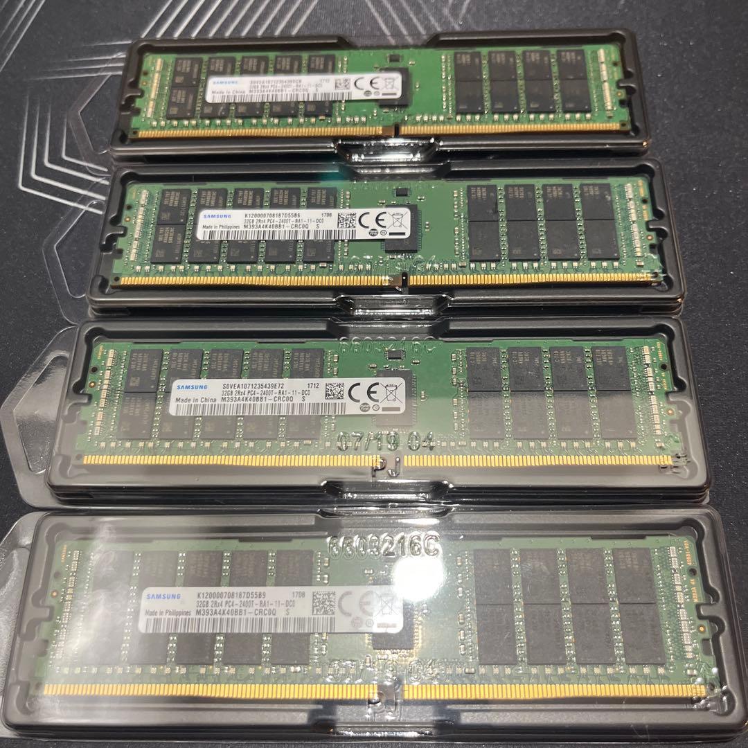 Samsung DDR4 ECC RDIMM 128GB(32GB×4枚セット)