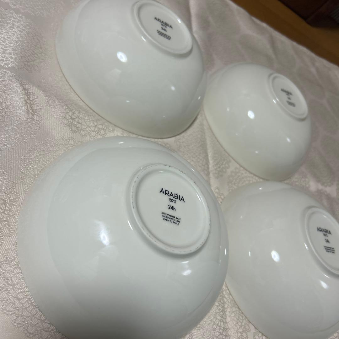 ARABIA 24h アラビア トゥオキオ 18㎝ ボウル 4個セット ブルー