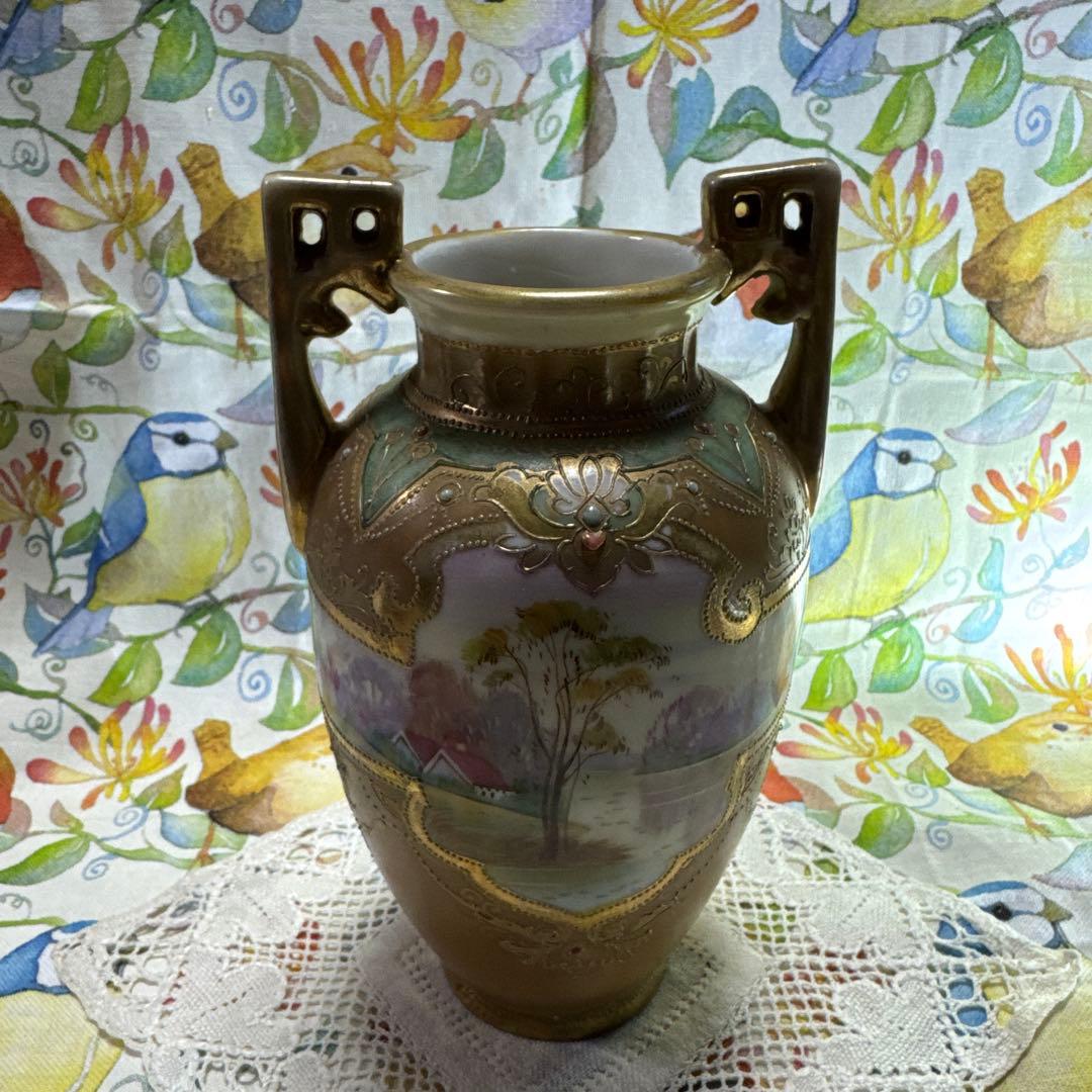 お値下げ　オールドノリタケ、ハンドペイントビジューも見事、里帰り品超美品です。