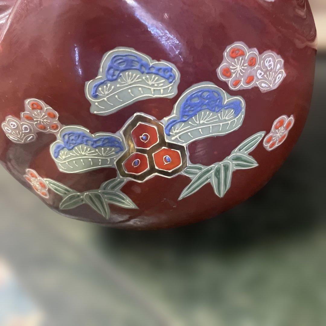 昭和37年製九谷焼ダルマ　赤絵付け 記念品　レアなダルマ