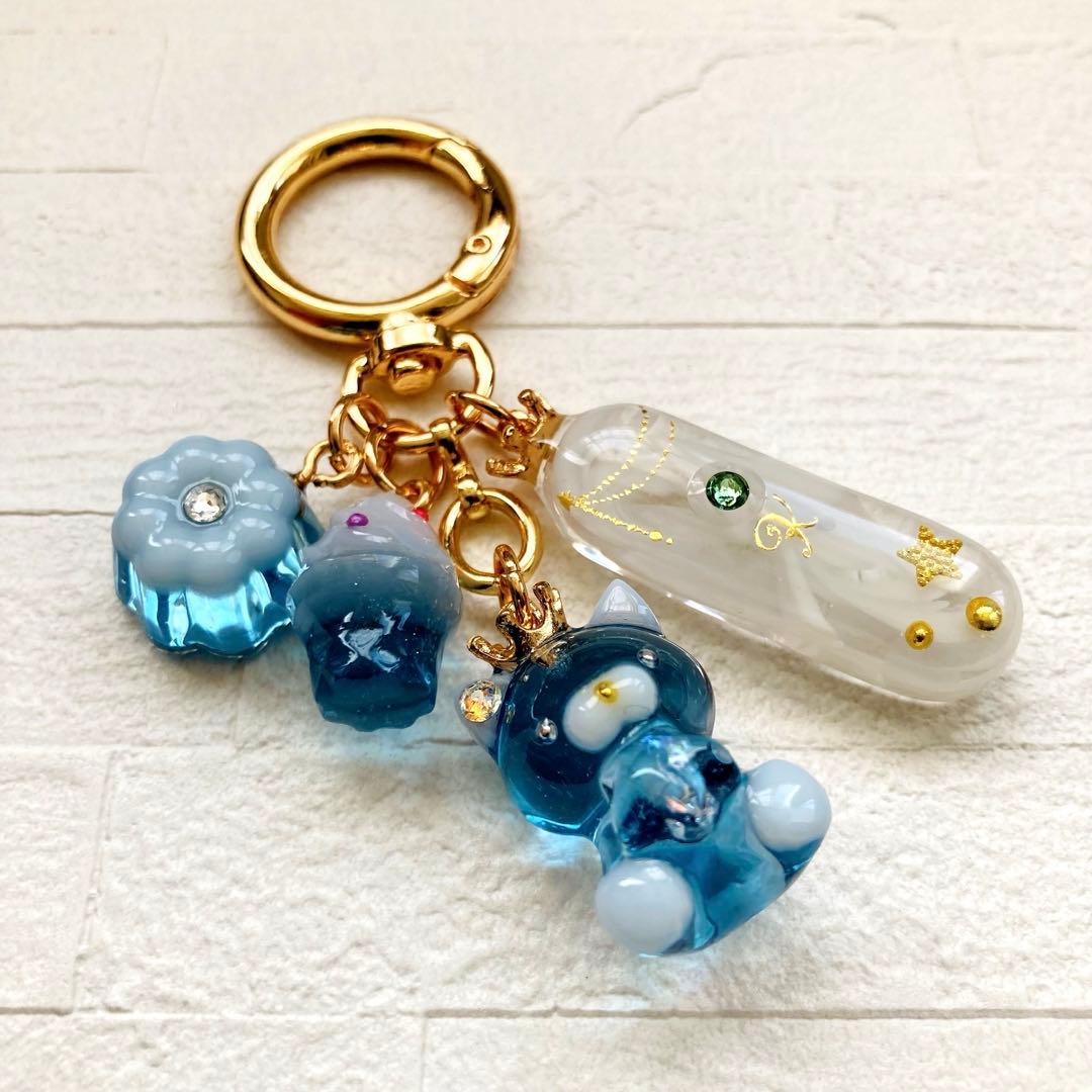 りくみんページ　レジンキーホルダー、レジンバックチャーム　6点