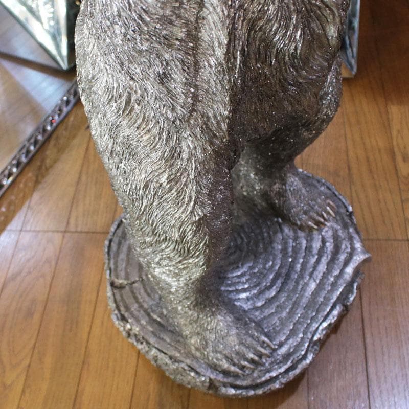 アニマルオブジェ 熊 メタリック 彫刻 店舗ディスプレイ 143-138-020