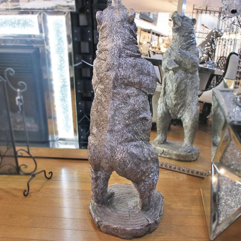アニマルオブジェ 熊 メタリック 彫刻 店舗ディスプレイ 143-138-020