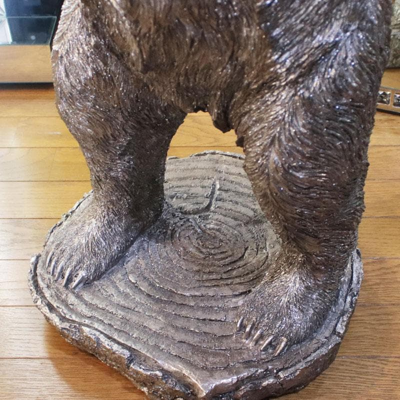 アニマルオブジェ 熊 メタリック 彫刻 店舗ディスプレイ 143-138-020