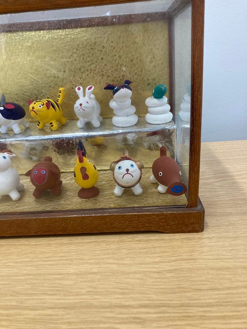 値下げ！おぐら屋　干支人形　オリジナル木箱入り　木彫 十二支　鳥取伝統工芸品