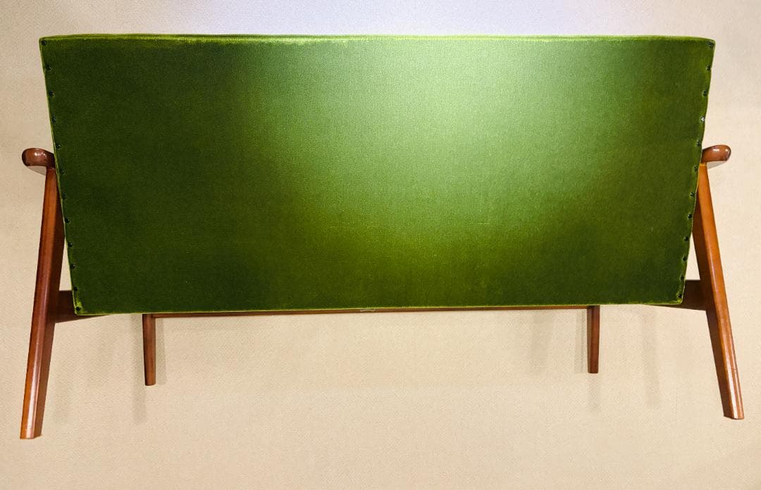 【送料込み】カリモク60　Kチェア2シーター　モケットグリーン