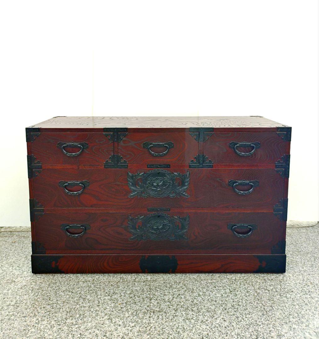 米沢箪笥 うるし塗装 漆チェスト 整理タンス 整理箪笥 引き出し 収納