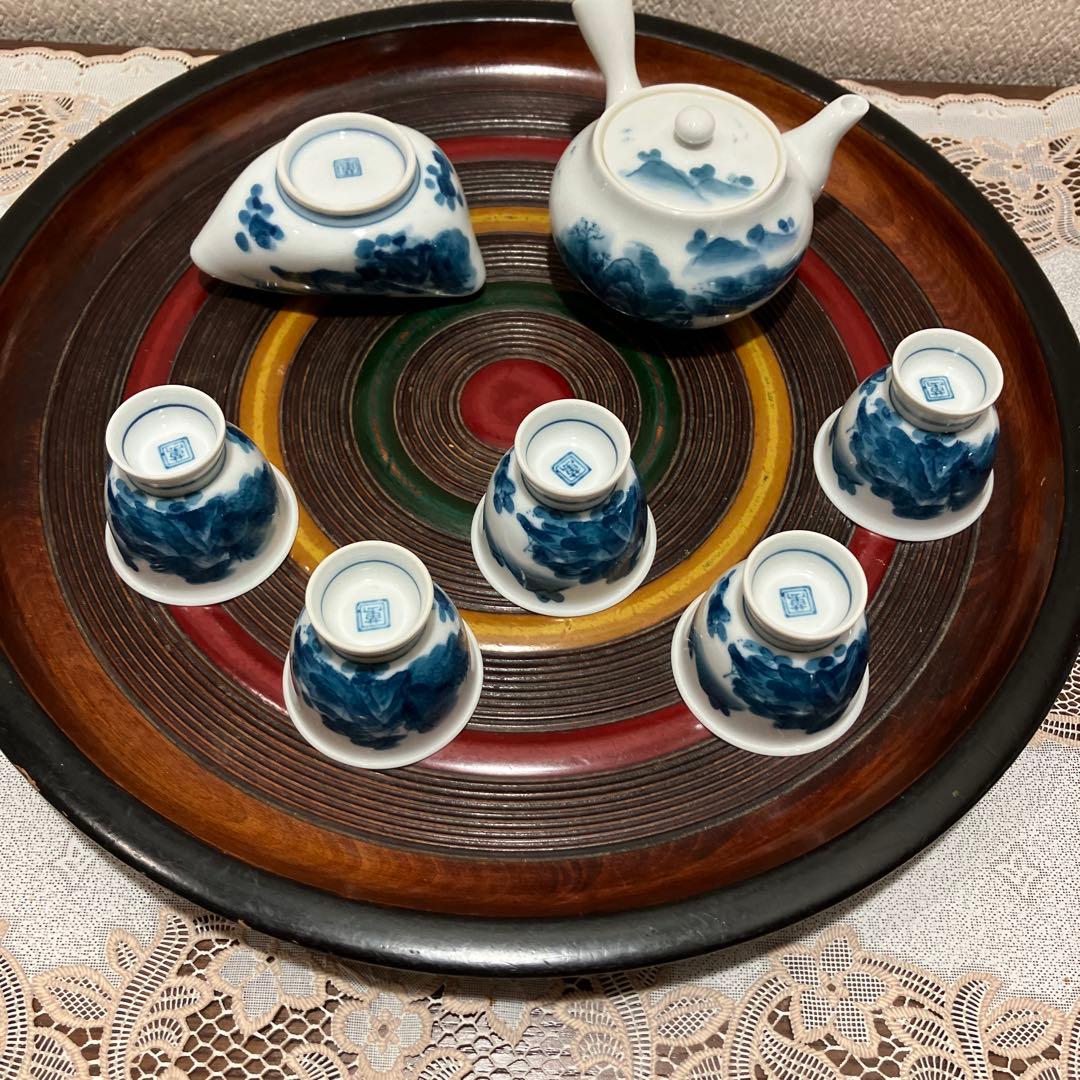 伊万里鍋島焼玉露茶道具　　畑萬