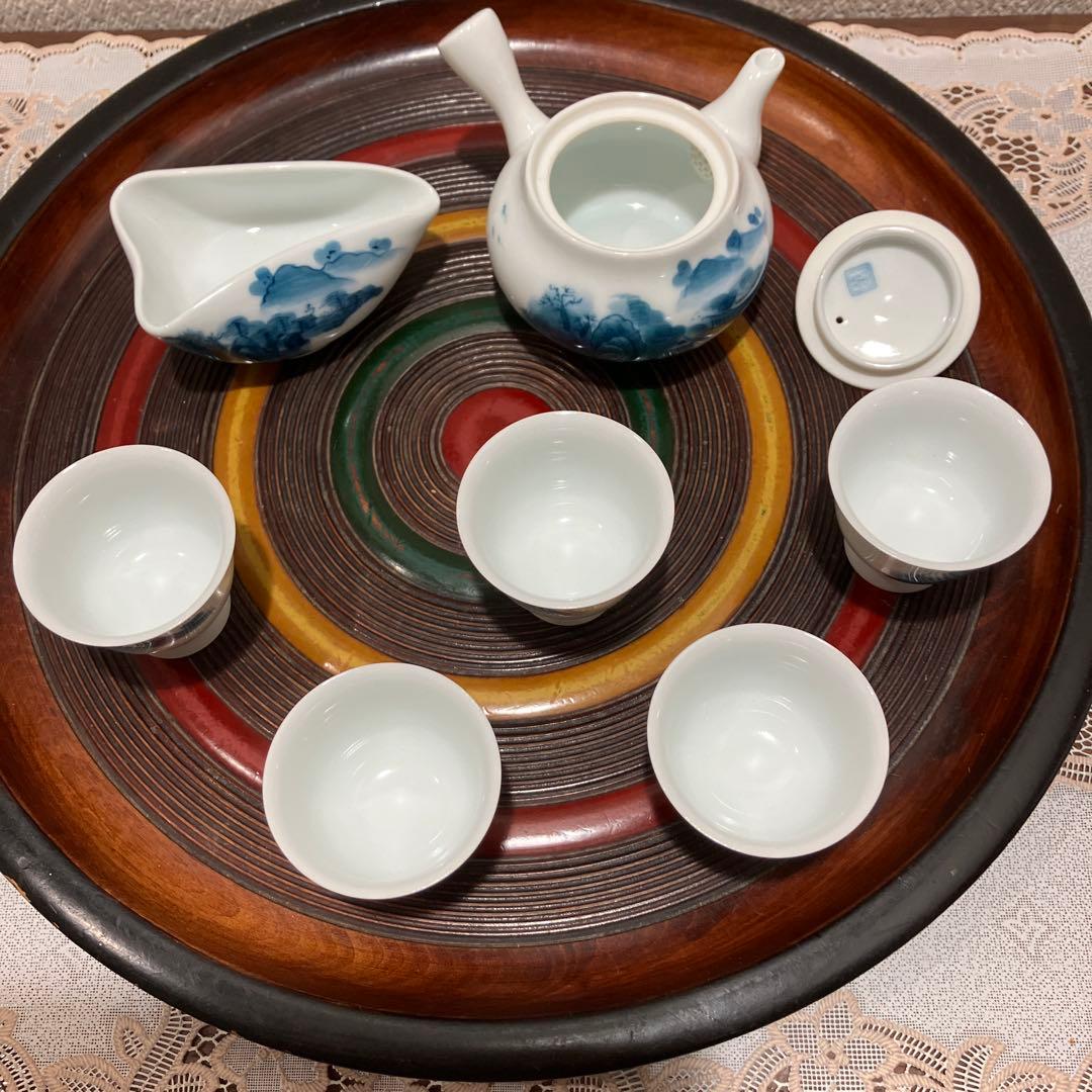 伊万里鍋島焼玉露茶道具　　畑萬