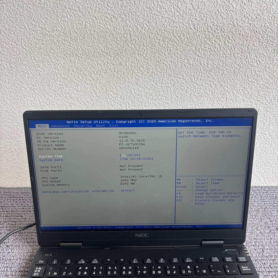 NEC versapro VC-6 i5第10世代　メモリ8GB #7193