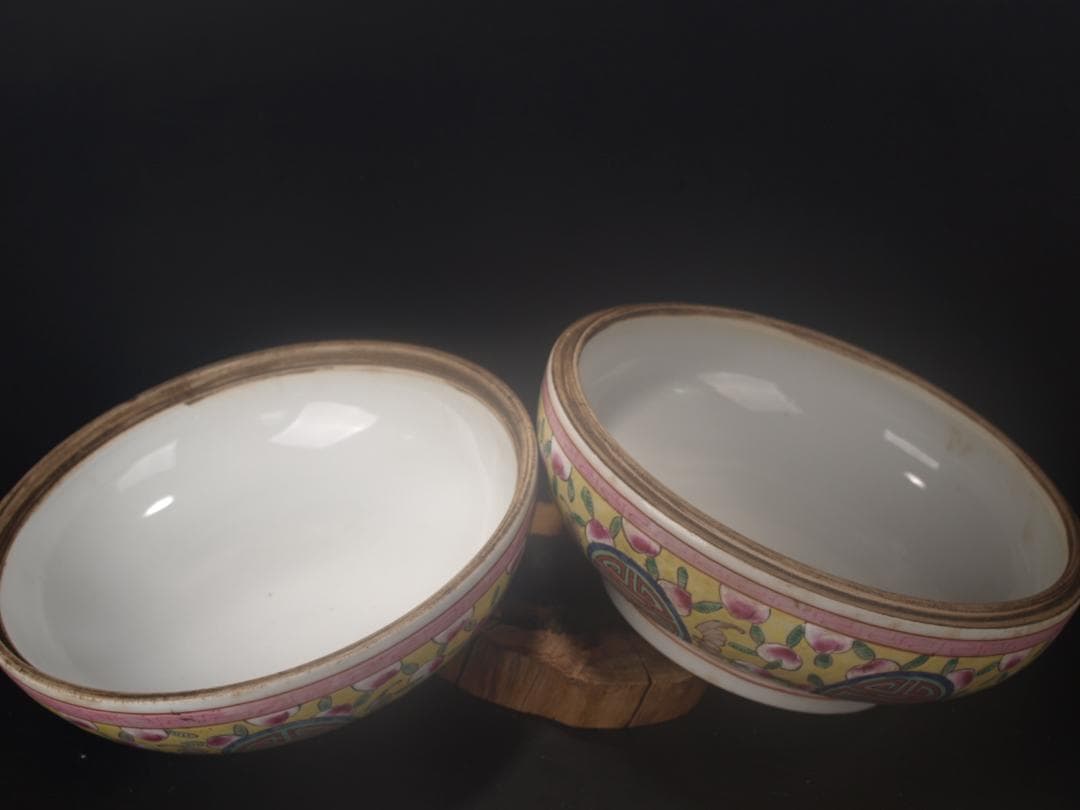 骨董市仕入れ　中国 清時代　在銘手描き置物 美術品 AK1069A1-3