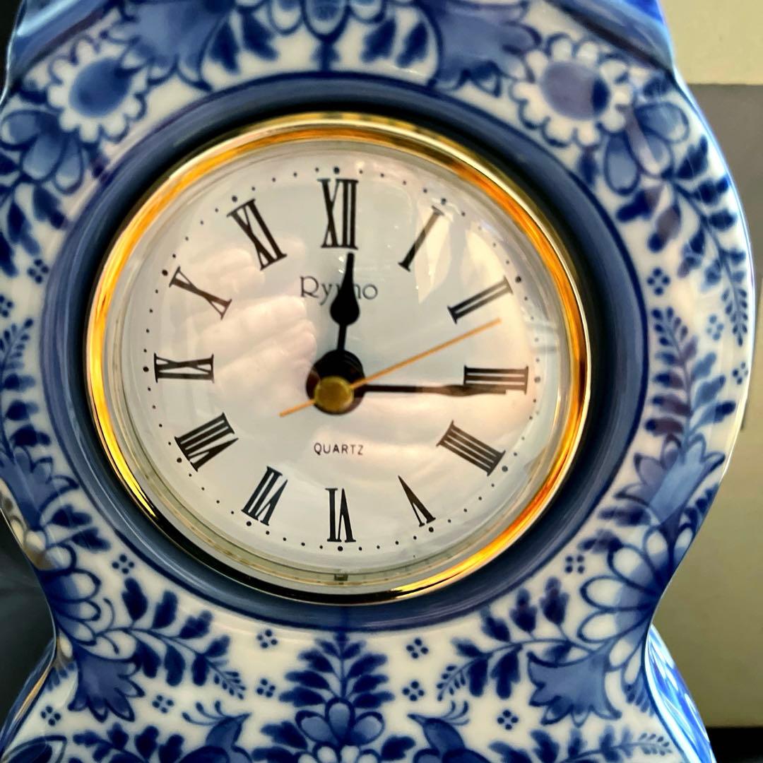 【動作確認済OK】龍峰釜 三洋陶器 置時計