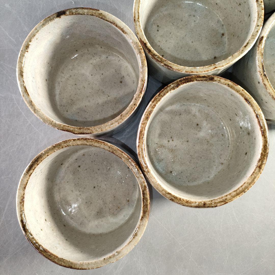 A1315-4/廣永窯/鉄絵唐草文小鉢むさしの6客/飾鉢/盛鉢/懐石道具/