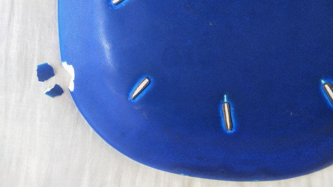 村上雄一 オーバルプレート 大きいサイズ 青 難有り