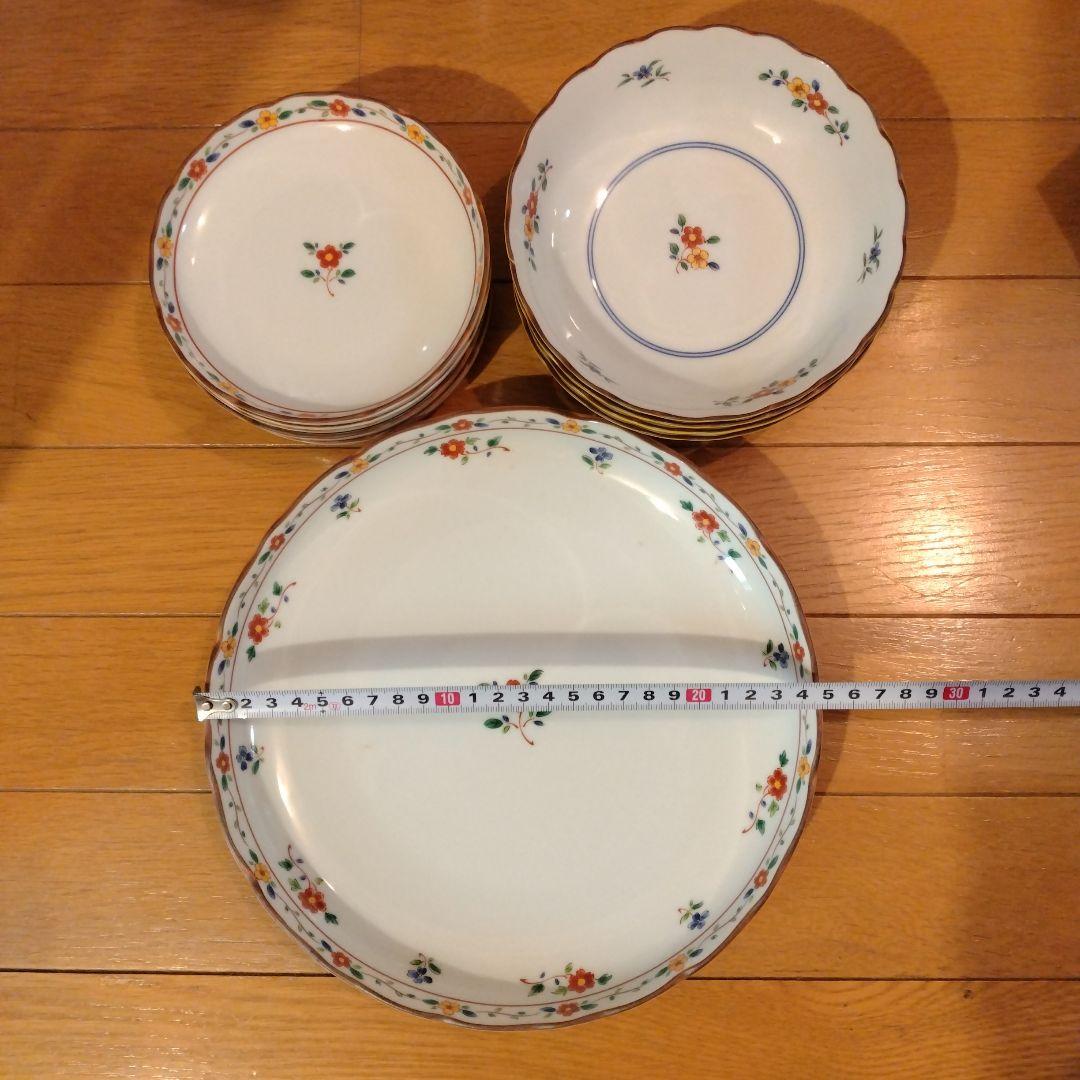 たち吉花柄食器皿 No.291 10枚セット 大皿①、中皿④、小皿⑤