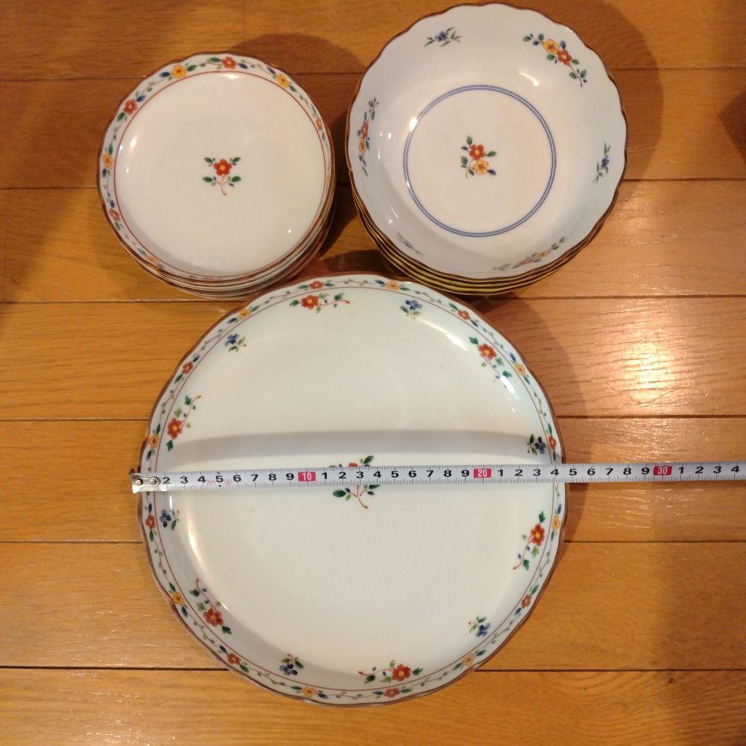 たち吉花柄食器皿 No.291 10枚セット 大皿①、中皿④、小皿⑤