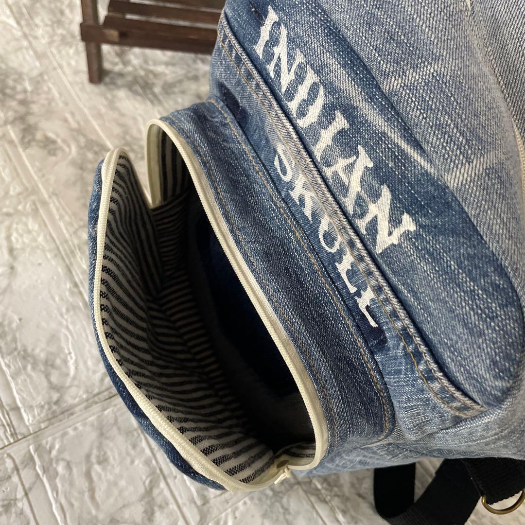 No.461 デニムリメイクバッグ　ボディバッグ　インディアン　男女兼用